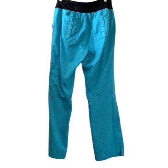 Purple Label Yoga Turquoise Scrub Pants XS Elastic Waist Womens Lightweight Stre - Picture 6 of 10